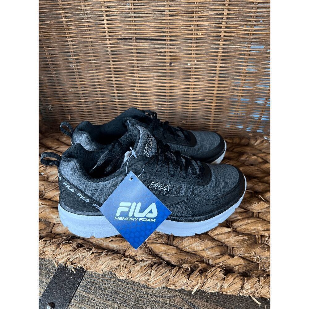 FILA Memory Foam Low Women's Black Gray Running Athletic Sneakers Shoes Size‎ 7